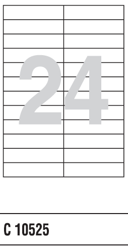 Etikety A4 105x25 mm