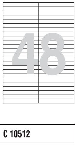 Etikety A4 105x12 mm