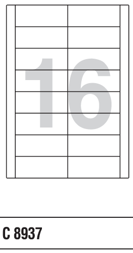 Etikety A4 89x37 mm