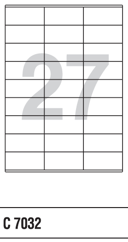Etikety A4 70x32 mm