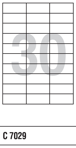 Etikety A4 70x29 mm