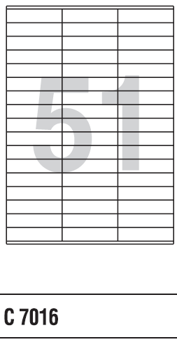 Etikety A4 70x16 mm