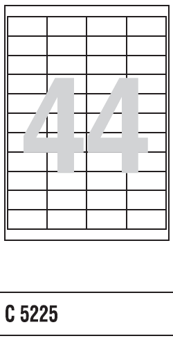 Etikety A4 52x25 mm