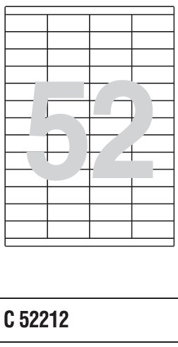 Etikety A4 52x21,2 mm