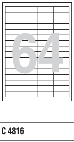 Etikety A4 48x16 mm