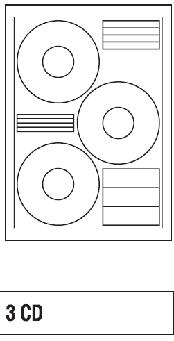 Etikety A4 3 CD