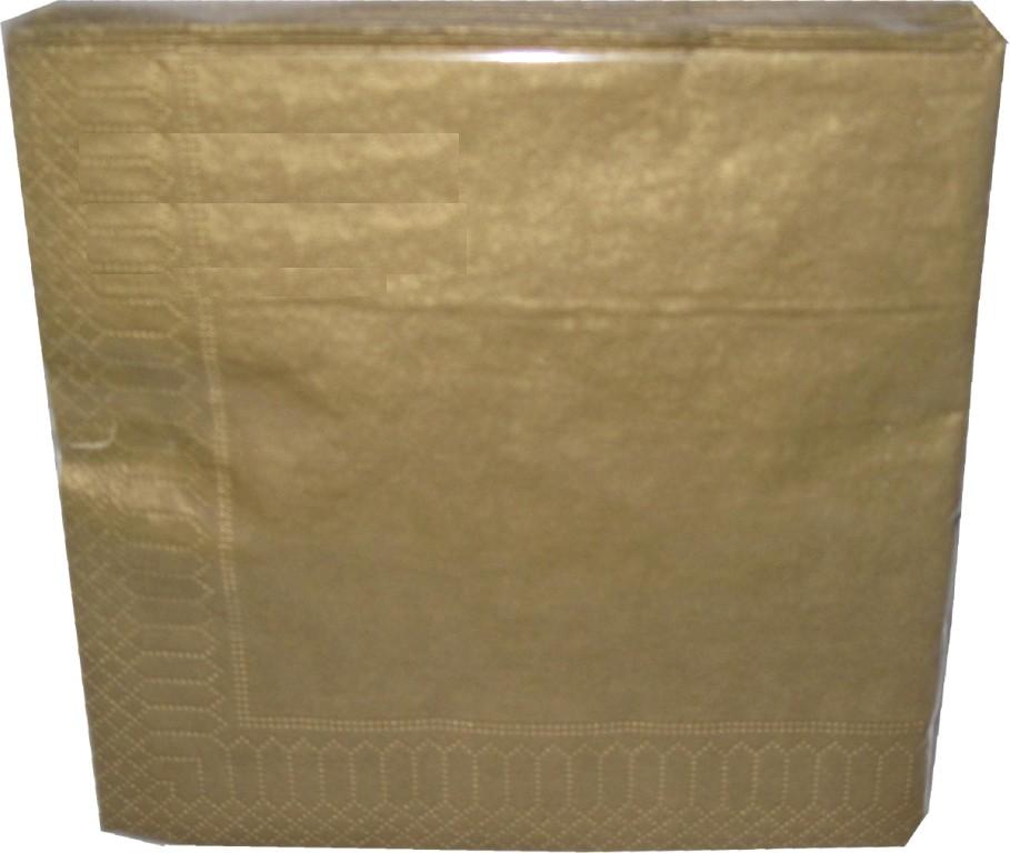 Servítky zlaté 33×33 cm